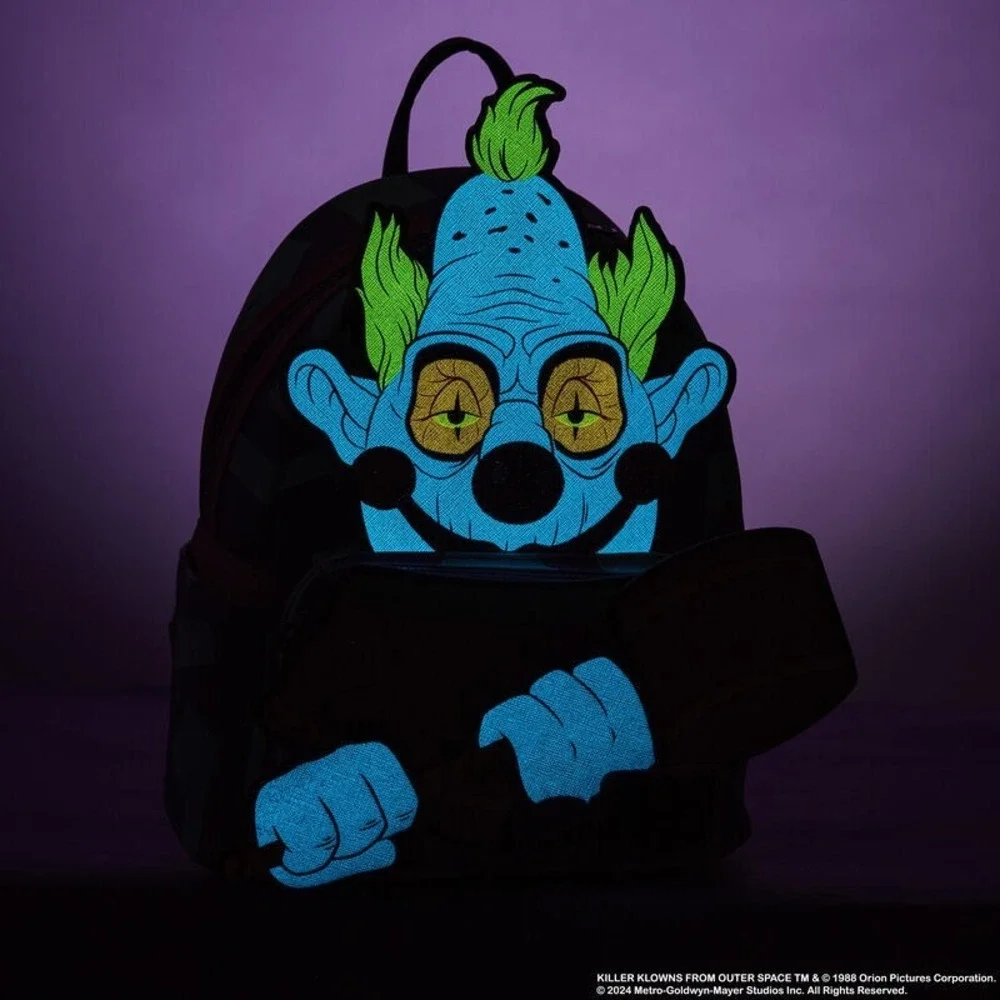 Loungefly Killer Klowns‎ from Outer Space Jumbo Cosplay Glow Mini Backpack